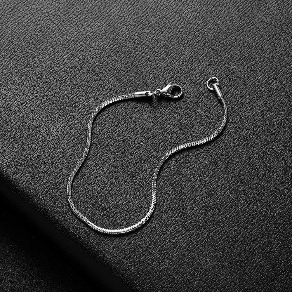New Arrival Width 2MM 316L Stainless Steel Square Snake Chain Bracelet Fashion Party Gifts Jewelry for Men and Women 18/20CMX240913