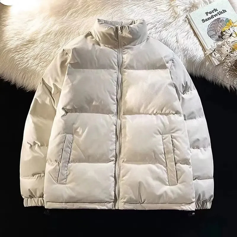 Trendy Cottonpadded Mens Jacket Loosefit Winter Coat Korean Style Casual Clothing Fashionable Cotton 240912