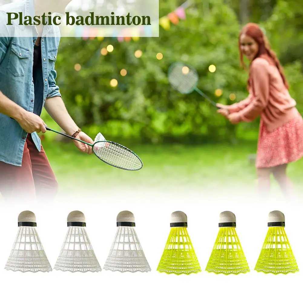 6/3pcs Badminton Balls Shuttlecock White Goose Feather Flying Stability Feather Shuttlecock Ball Outdoor Training Y240912