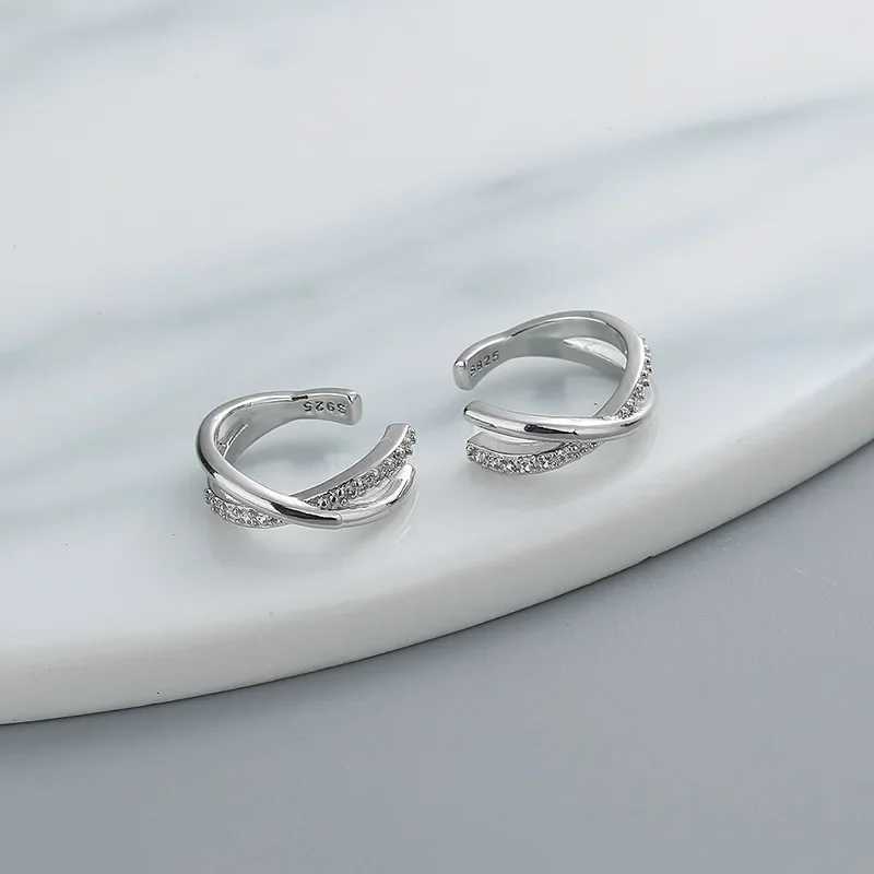 Popular Style Ear Cuff Earring For Women 1 pc Charming Shiny Crystal Without Piercing Ear Clip Earrings Jewelry GiftX240913