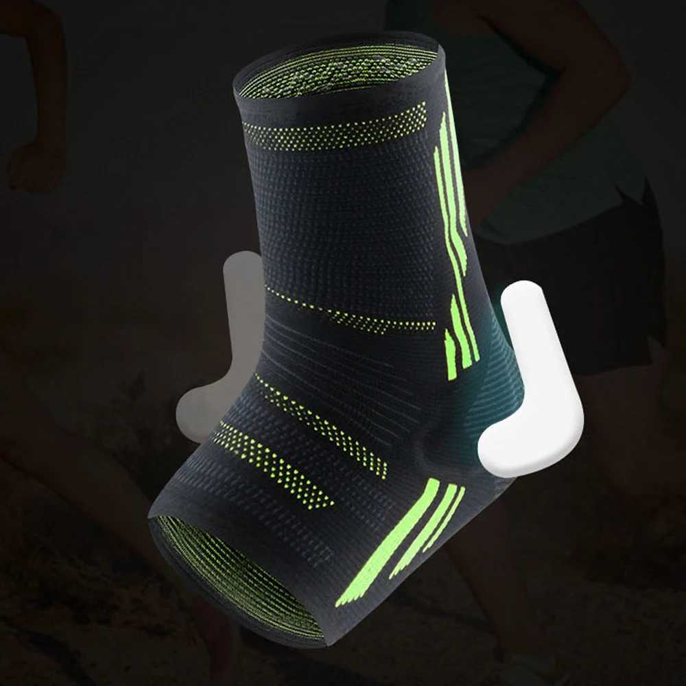 New Mens Ankle Silicone Protection Support Running Football Joints Protection Foot Elastic Ankle Brace Band Guard Sport Safety Y240913