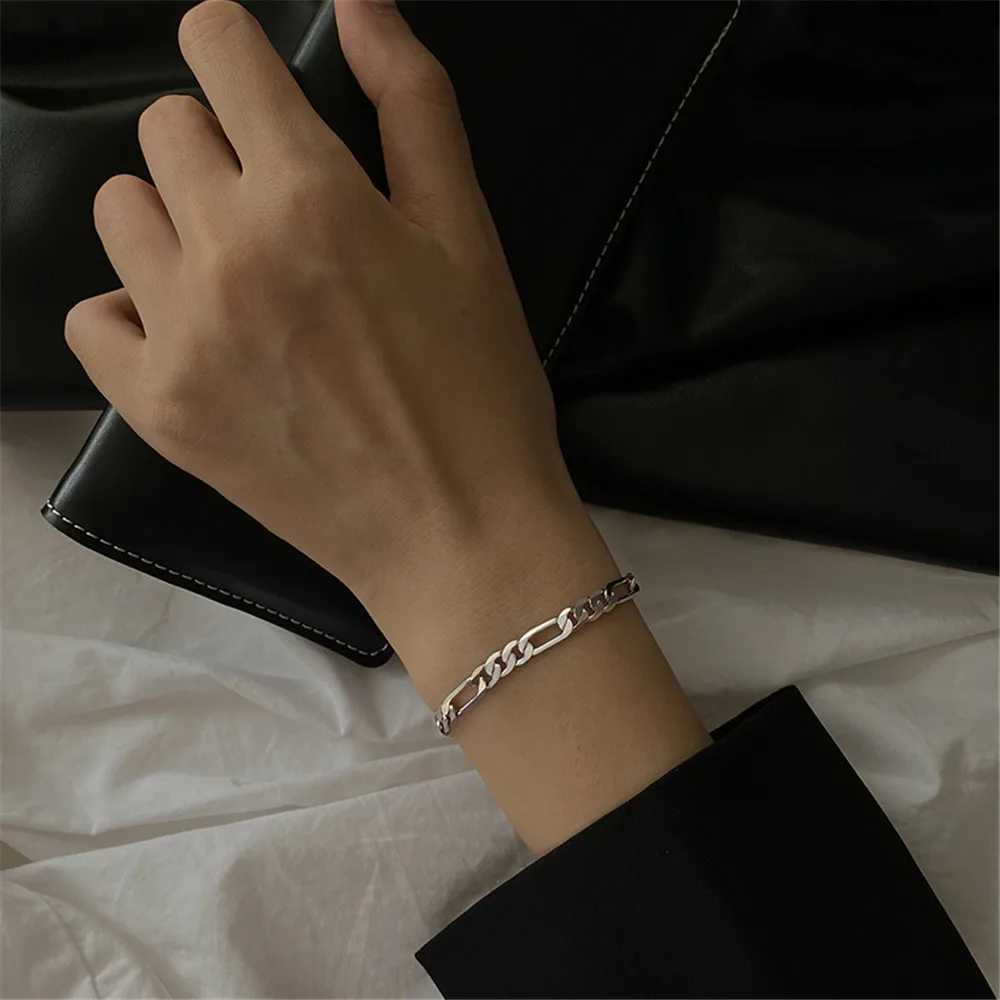 Men Fashion Figaro Chain Bracelet for Men Cuban Chain Gold Color Bracelets Hip-hop Punk Party Jewelry Gift pulsera hombreX240913
