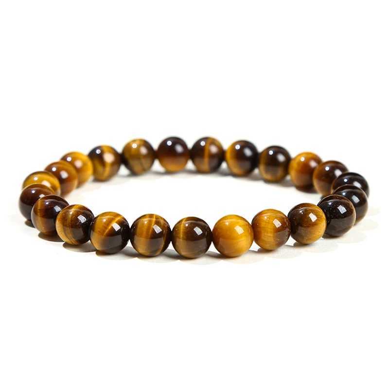 JD Natural Stone Bead Bracelet Purple Crystal Tiger Eye Crystal Quartz Agate Gemstone Bead Bracelet Womens Spiritual Healing Jewelry Gift W240913