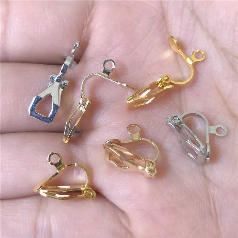 JunKang 20pcs non-pierced metal ear clip DIY earrings for jewelry making handmade accessories wholesaleX240913