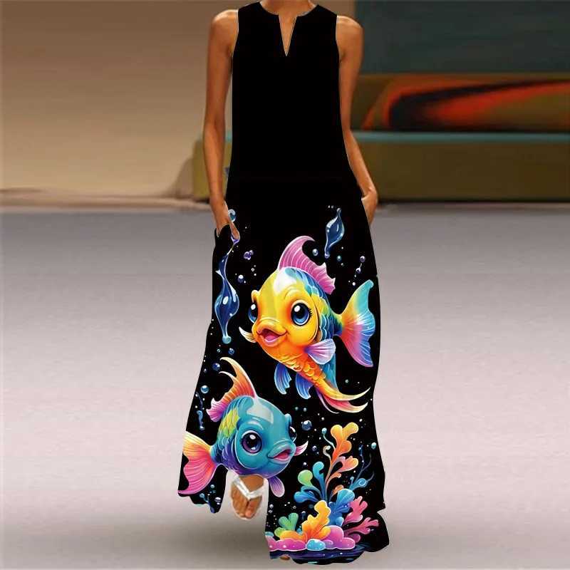Womens Retro Summer V-neck Sexy Fashion Printed Sveless Long Dress Womens Ele Robe Party Casual Vintage Y2k VestidosXJ2500207