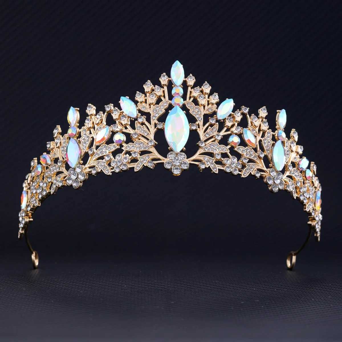 Light Luxury Bridal Crystal Crown Fashion Alloy Diamonds Rhinestone Tiaras Wedding Birthday Stage Party Dress Hair AccessoriesX240913
