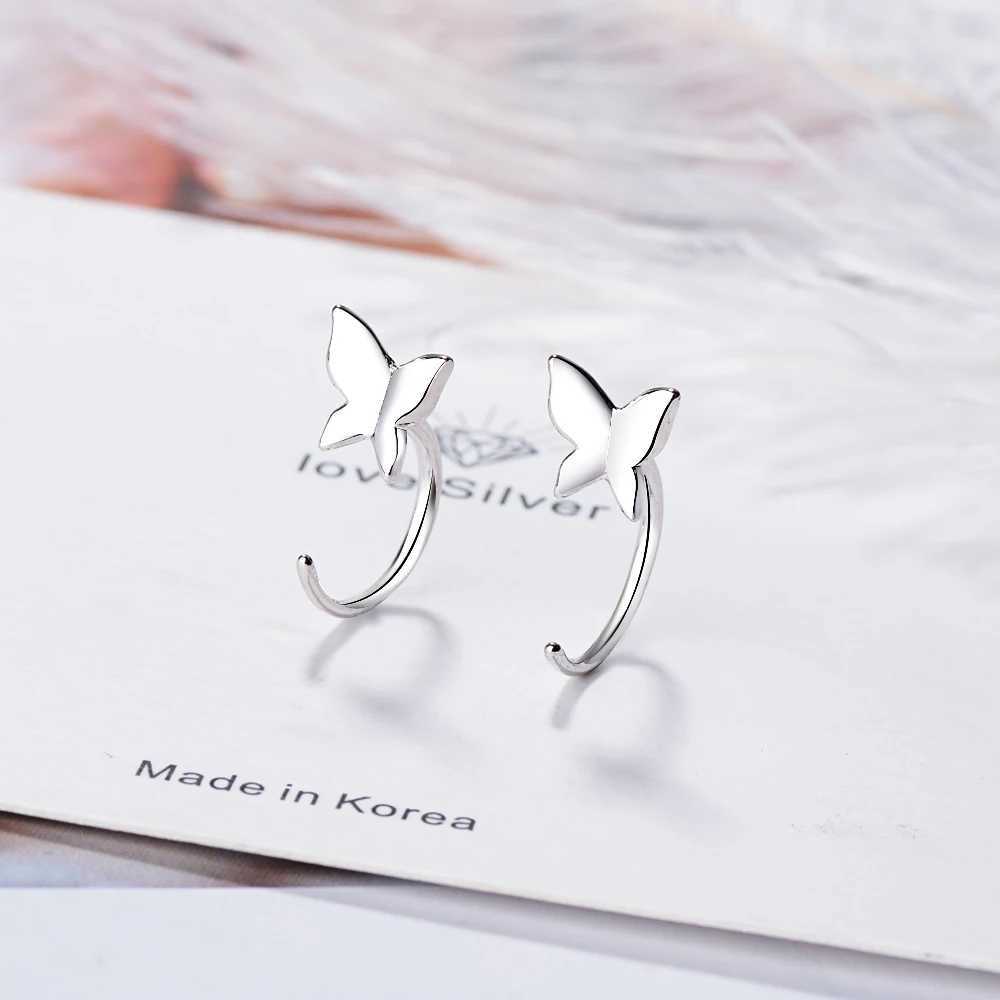 Women Real 925 Sterling Silver Sweet Butterfly Ear Cuff Clip On Earrngs for Women Daugther Party Jewelry DS3603X240913
