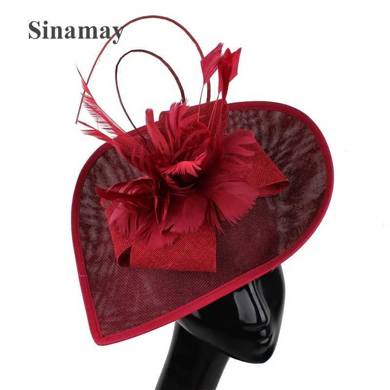 New Flower Feather Wedding Evening Party Tea Party Mesh Hair Band Fascinator HatX240913