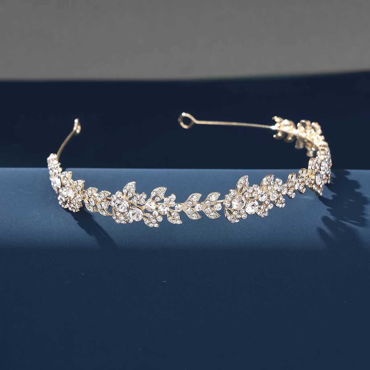 Luxury Silver Crystal Drop Bridal Jewelry Rhinestone Headpiece Wedding CrownX240913