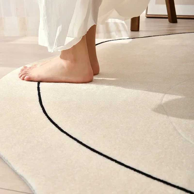 INS Irregular Carpet Bedroom Bedside Rug Simple Lines Large Area Rugs for Living Room Non-slip Floor Playmat Home Carpets
