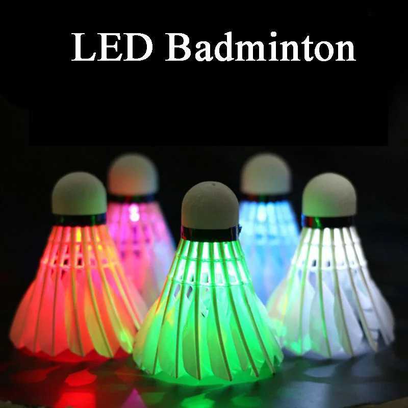 4pcs Lighting Badminton Dark Night Colorful LED Lighting Sport Badminton Light Spot Shuttlecock Accessory Red/Green/Blue/Colored Y240912
