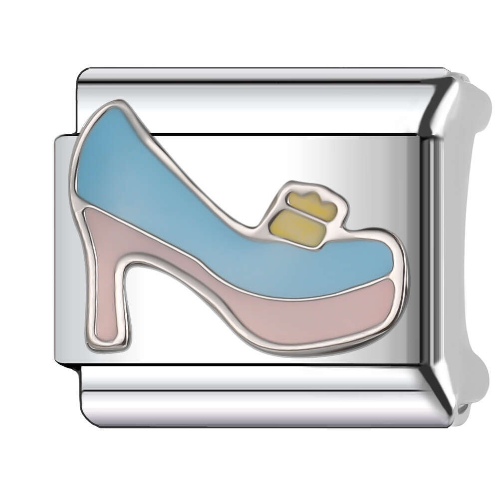 2024 New Women's Gift Cute High heels hats dresses bead Italian Charms Links Beads Fit 9Mm Stainless Steel Bracelet DIY Making Jewelry