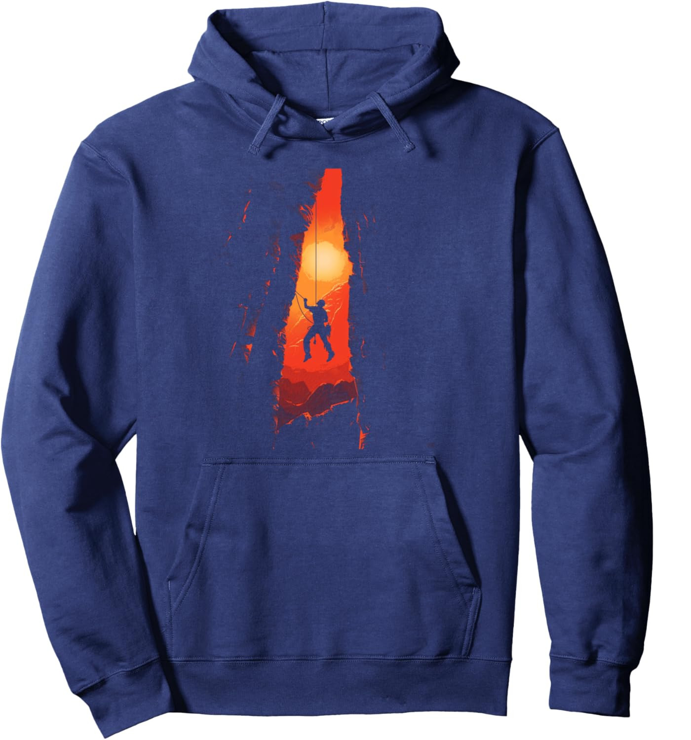 Hoodie for Mens Womens Rock Climbing Climber Mountain Climbing Silhouette Graphic Pullover Hoodie Graphic Hoodies sweatshirt Pullover Long Sleeve