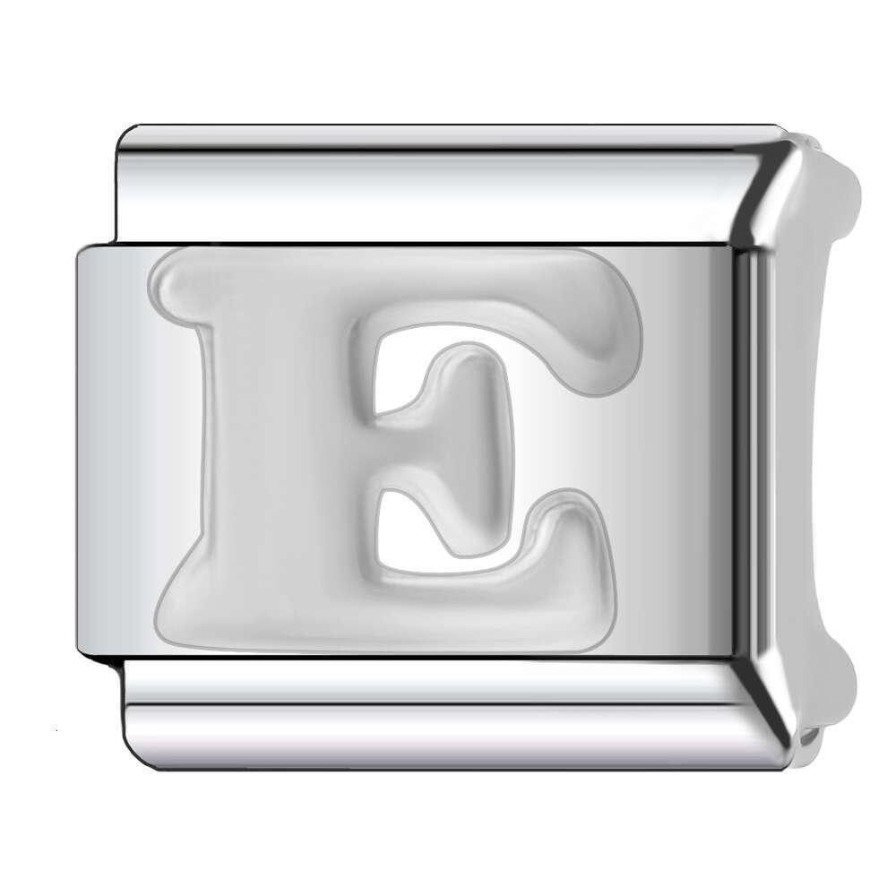 2024 New Women's Gift Silver color 26 letters bead Italian Charms Links Beads Fit 9Mm Stainless Steel Bracelet DIY Making Jewelry