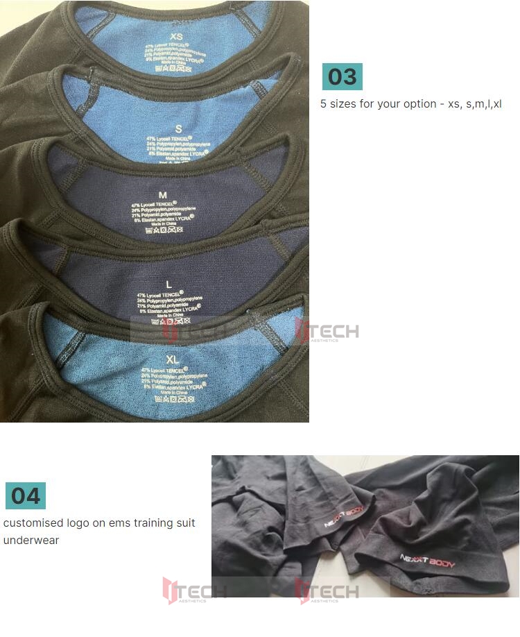 5 sizes xs,s,m,l,xl electrostimulation electrical muscle stimulation beauty equipment ems sliming vest miha