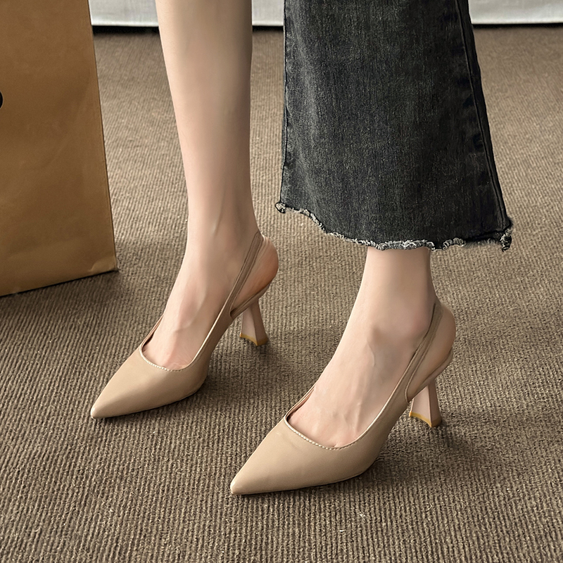 Sandals Women Summer New Fashion Women's Sandals 2024 Pointed Pumps Women Shoes Office Dress Shoes Sexy Square Heel High Heels