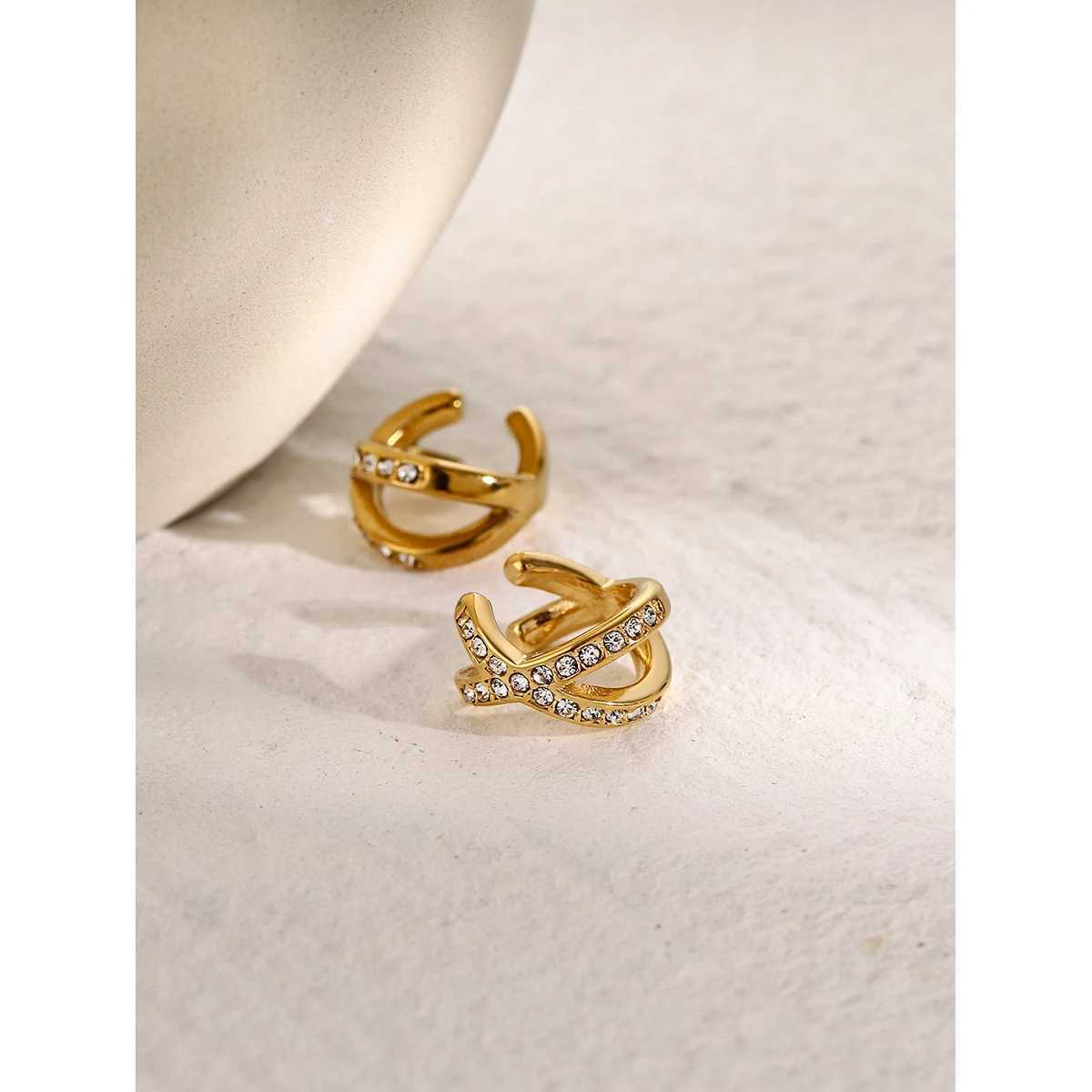 JewelryPoster New Stainless Steel Unusual Ear Clamp Stylish Waterproof Statement Metal Statement Jewelry 2024X240913