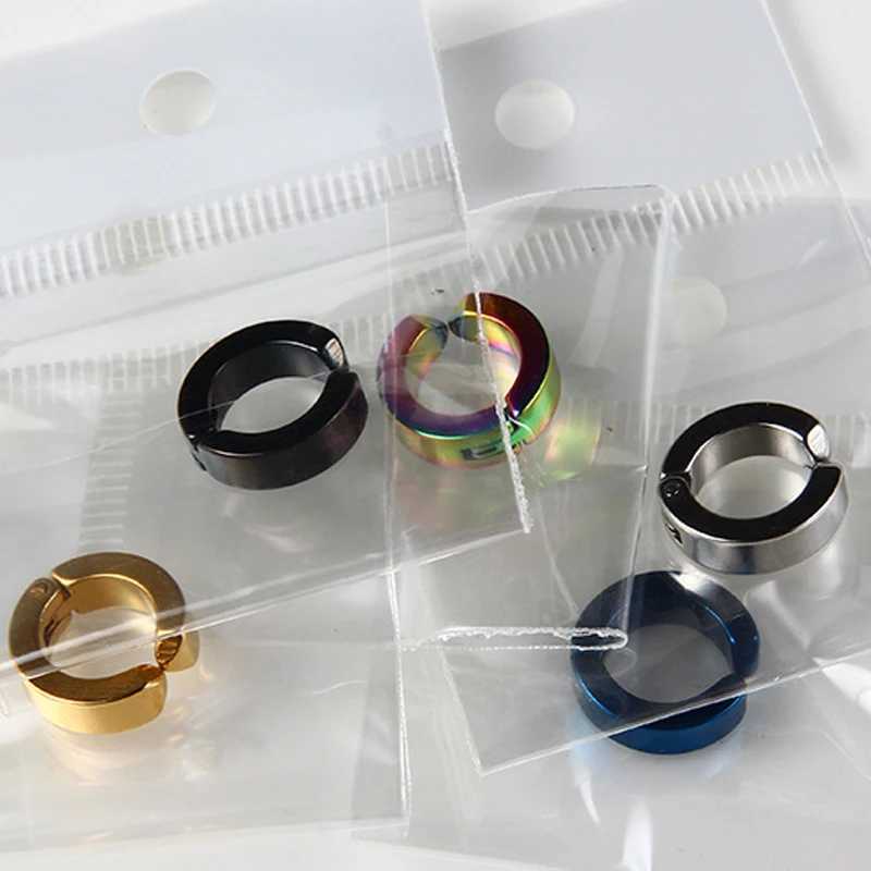 1 Pc Ear Clip Non Piercing Earrings Fake Earrings for Men Circle Round Earring Fashion Punk Rock Style Jewelry GiftX240913