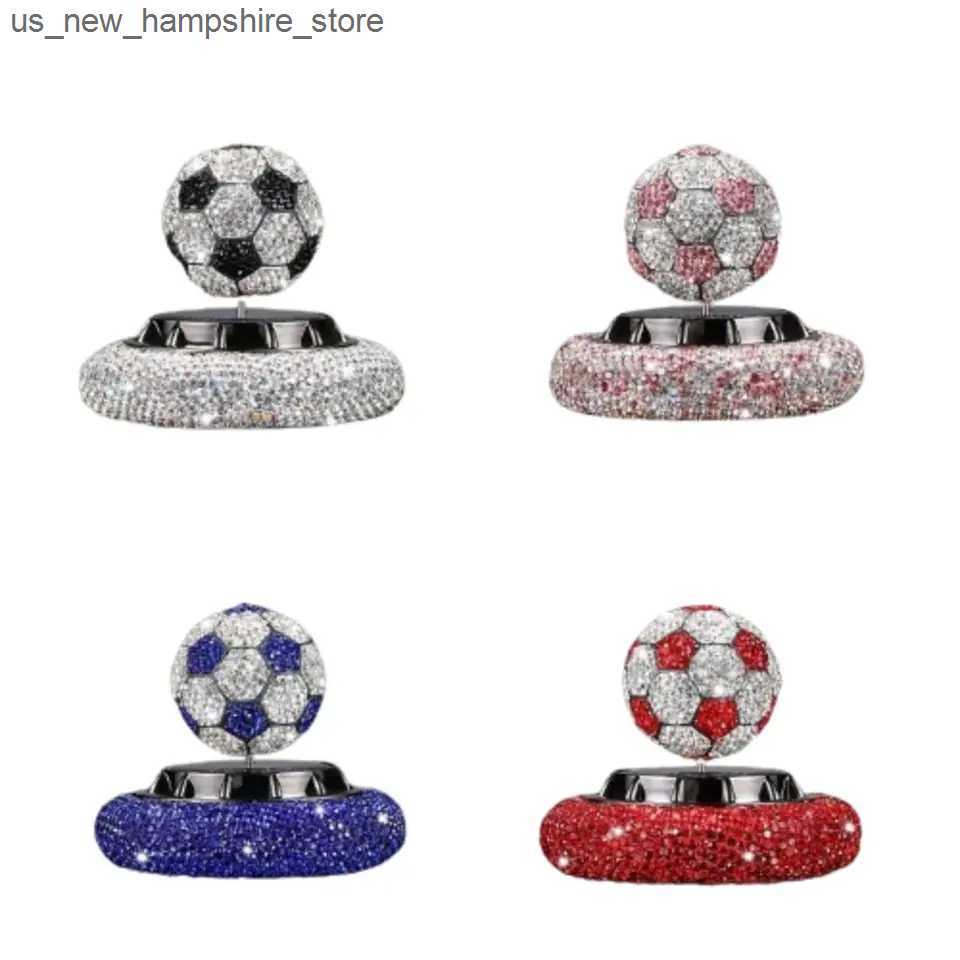 Car Air Freshener Football Shape Car Air Freshener Diamond-studded Non-toxic Metal Perfume Diffuser Universal Long Lasting Solar Power Car PerfumeL240