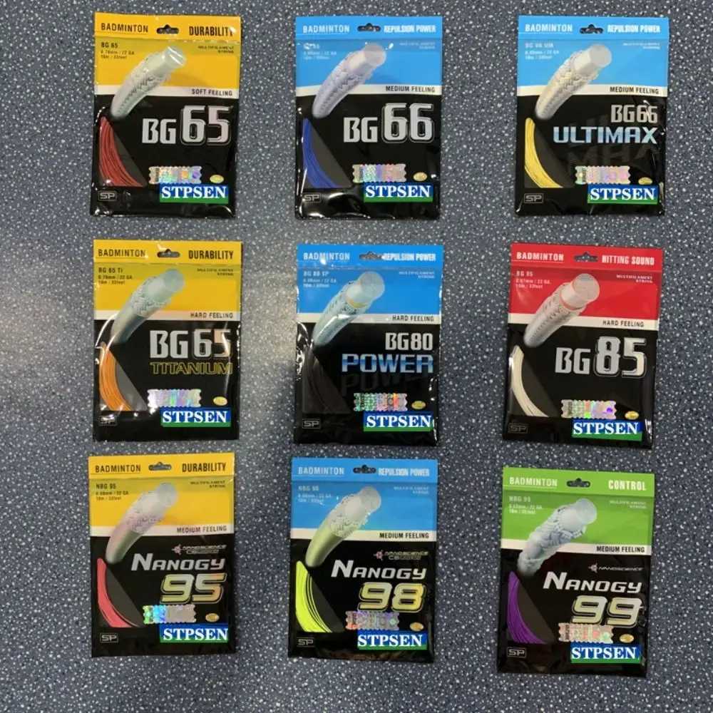 Random Color Badminton Racket String Tool Dia.0.7mm Length 10M Racquet Wire BG65 BG65Ti BG66ultmax Racquet Stringing Y240912