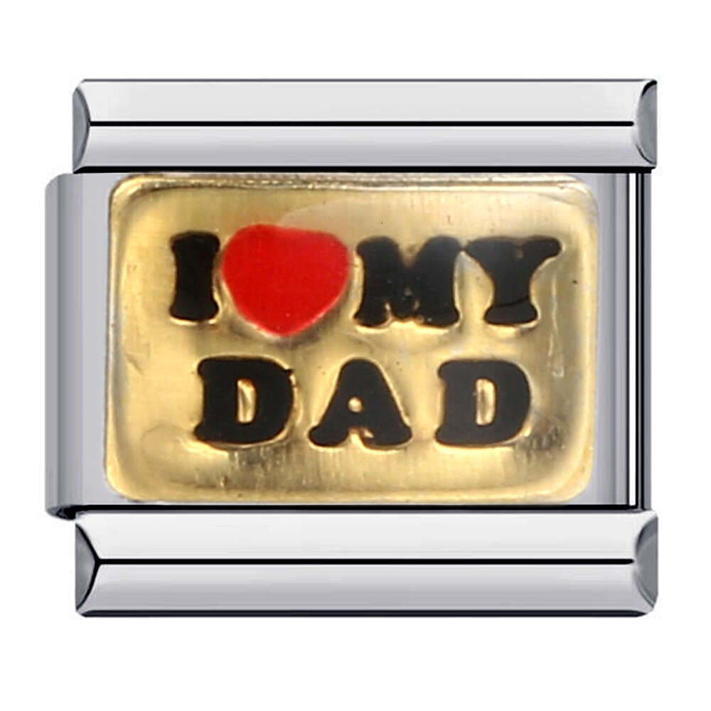 New Titanium Steel Welding enamel Cartoon DIY Module Italian Charm Bracelet Italian Charm Links Stainless Steel Fit 9Mm Bracelet Jewelry DIY Making Gi