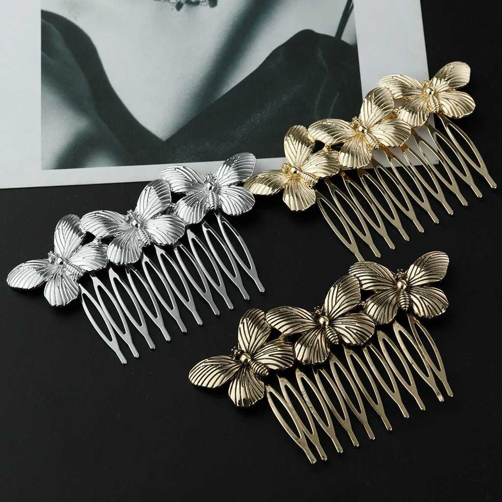 Butterfly Hair Combs Hair Accessories Hair Side Combs Straight Teeth Hair Hairpins Hair Side Clips Bridal Wedding Veil CombX240913