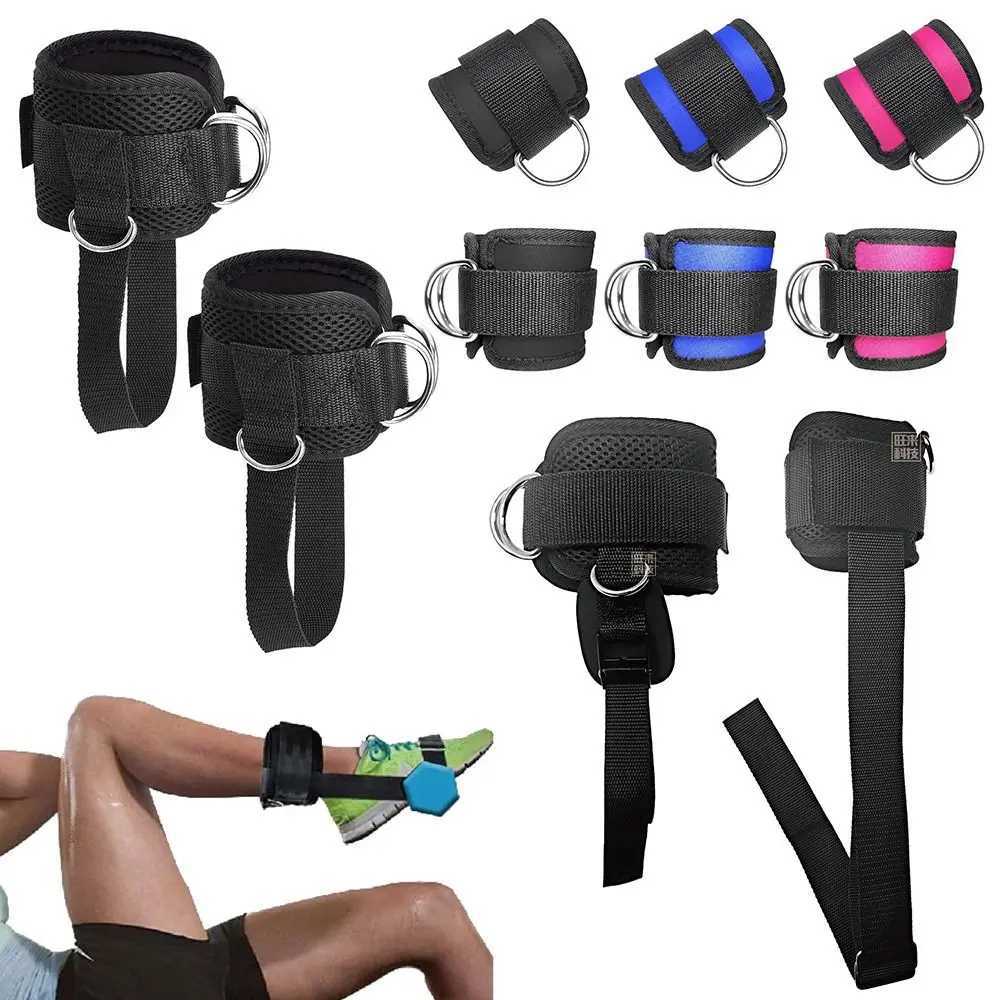 Fitness Ankle Straps Adjustable D-Ring Foot Support Cuffs Gym Leg Strength Workouts Pulley with Buckle Sports Feet Guard Y240914