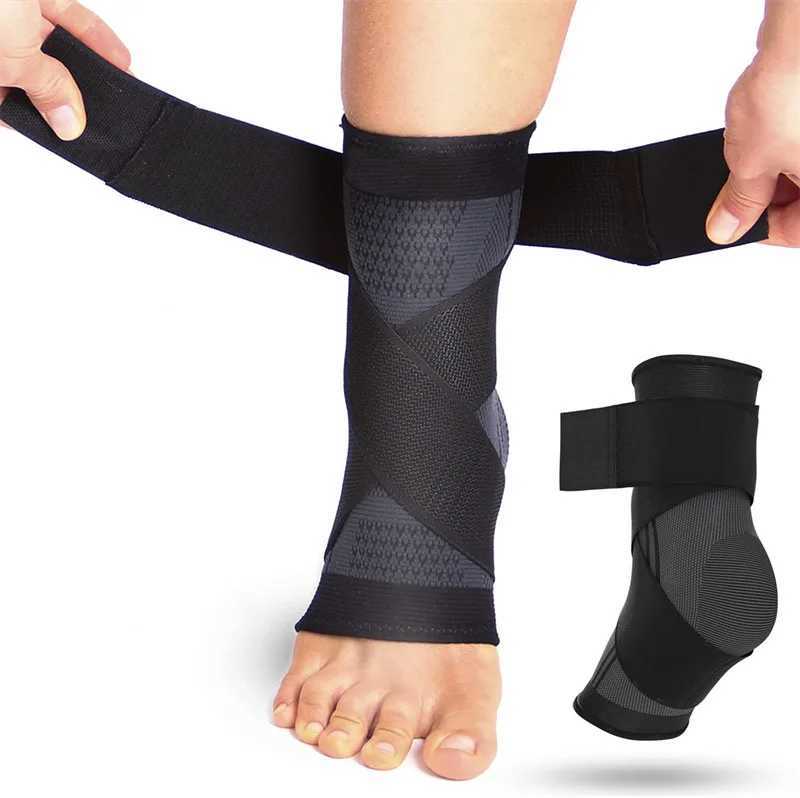 Adjustable Sports Ankle Support Compression Ankle Brace Protector Running Soccer Basketball Gym Ankle Stabilizer Bandage Strap Y240913