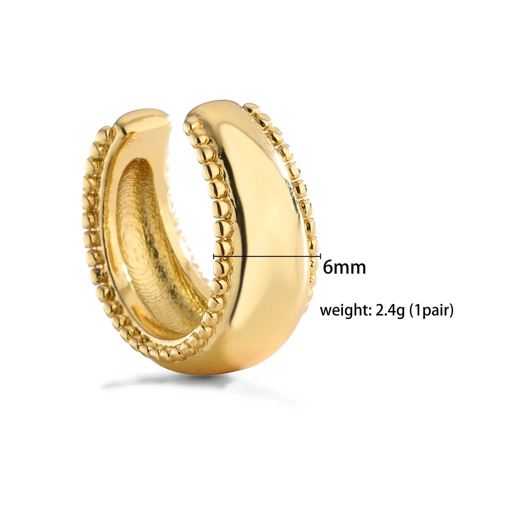 HECHENGFashion Ear Cuffs Without Piercing Ear Clip Earrings Non-Piercing Fake Cartilage Earrings For Women JewelryX240913