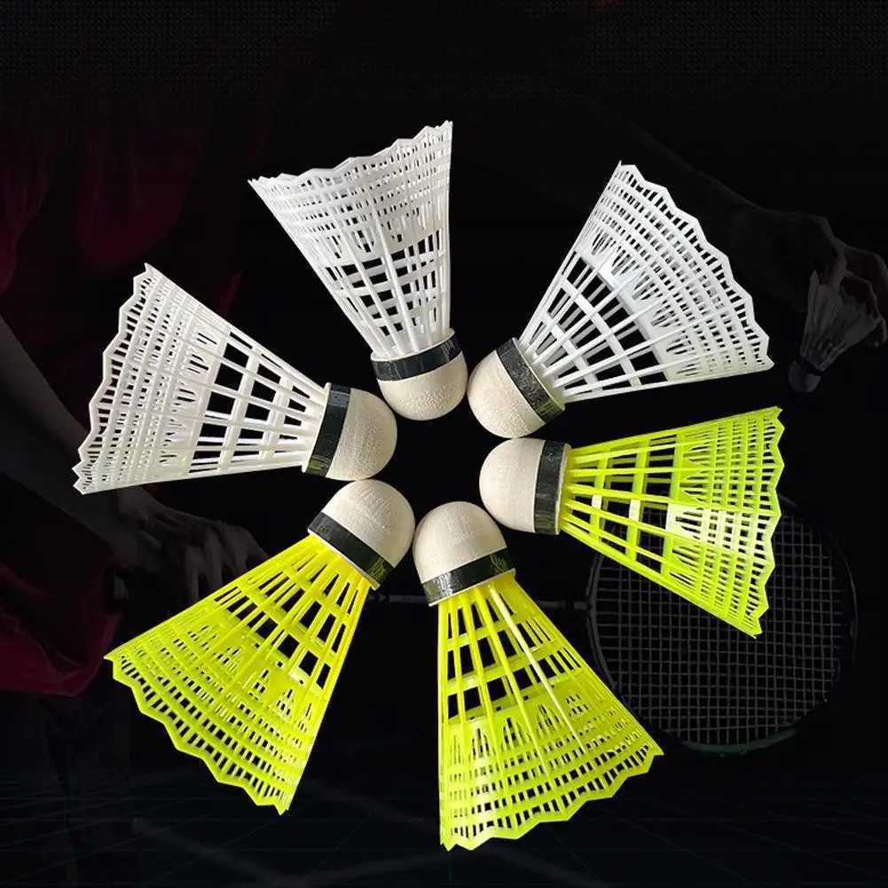 6/3pcs Badminton Balls Shuttlecock White Goose Feather Flying Stability Feather Shuttlecock Ball Outdoor Training Y240912