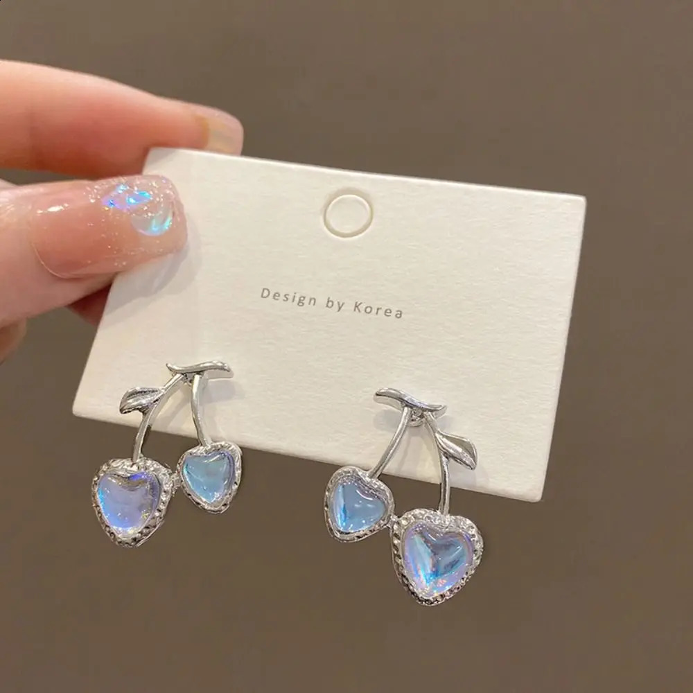 Red Cherry Stud Earring Jewelry Sweet Lovely Dangle Earrings Small Fresh Apples Drop 240906