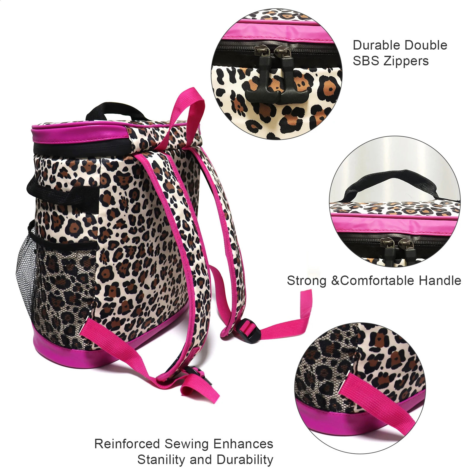 2025 new Portable Leopard Printed Waterproof Camping Travel 18l Large Capacity Leak proof Backpack Cooler Lunch Bag with Thermal Insulation 240910