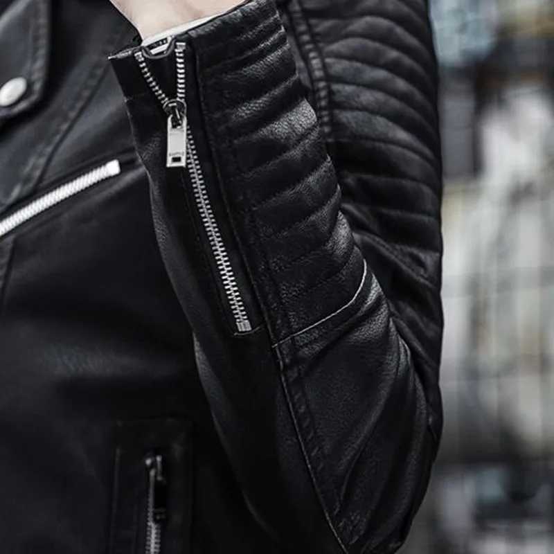 New Mens Autumn and Winter Men High Quality Fashion Coat Leather Jacket Motorcycle Style Male Business Casual Jackets Men 3XLX240913