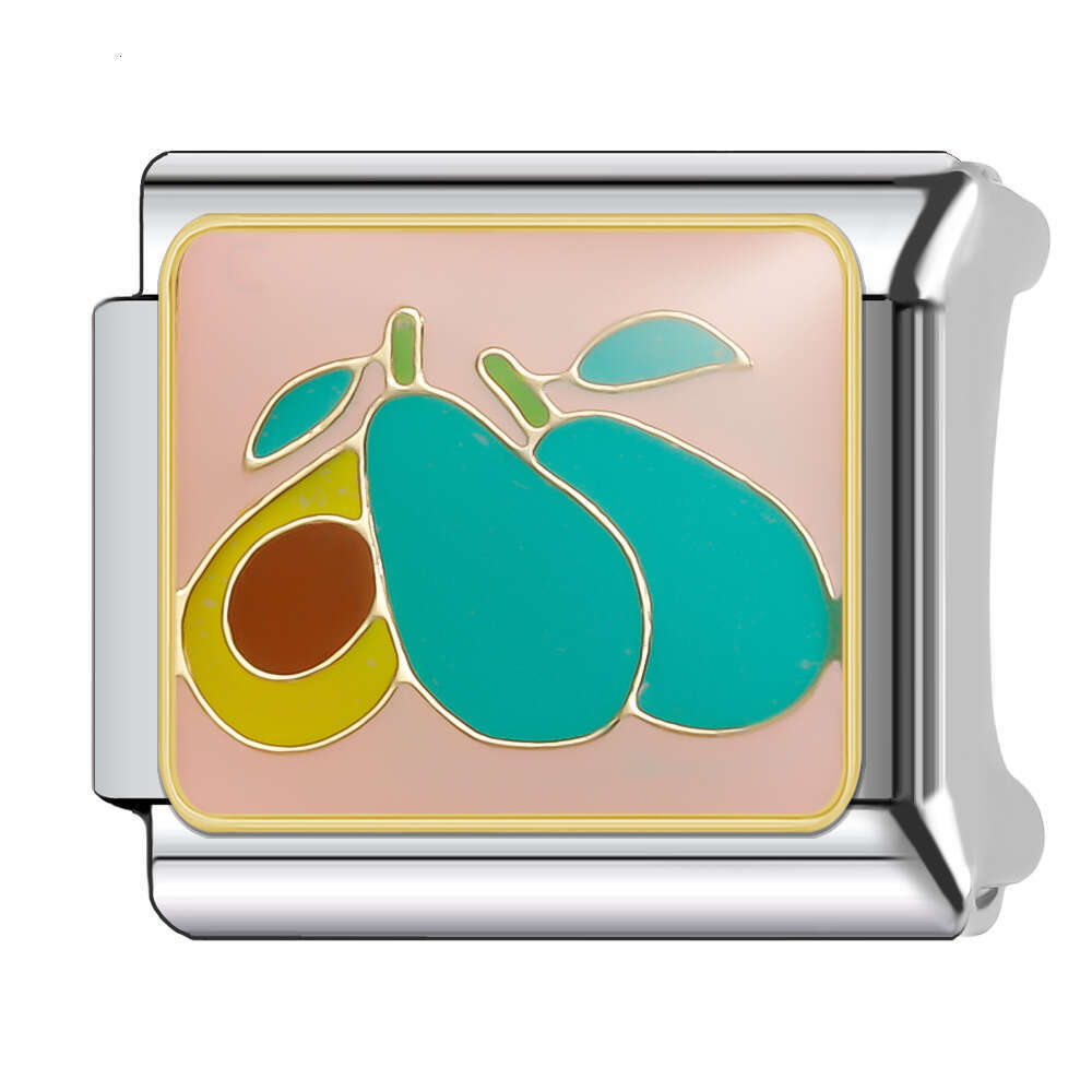 New Women's Gift flower Bead Italian Charms Links Bangle Beads Fit 9mm Stainless Steel Bracelet Making DIY For Women Fashion Jewelry