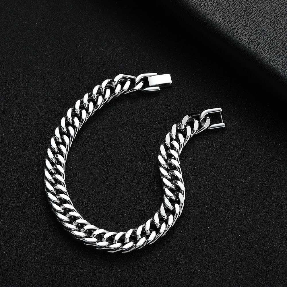 New Arrival Width 10MM 316L Stainless Steel Cuban Chain Bracelet For Men Fashion Hip Hop Party Accessories Boyfriend GiftsX240913
