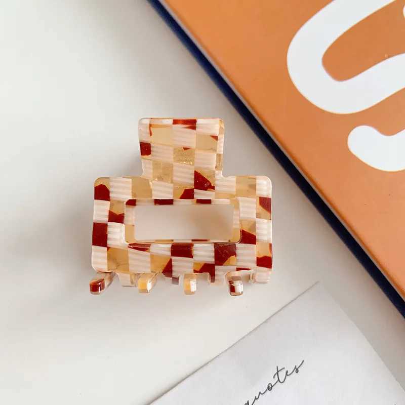 Korean Small Hair Clips for Women Acetate Hair Claws Elegant Colorful Geometric Shape Girls Claw Clip Hair Accessories HairclipX240912