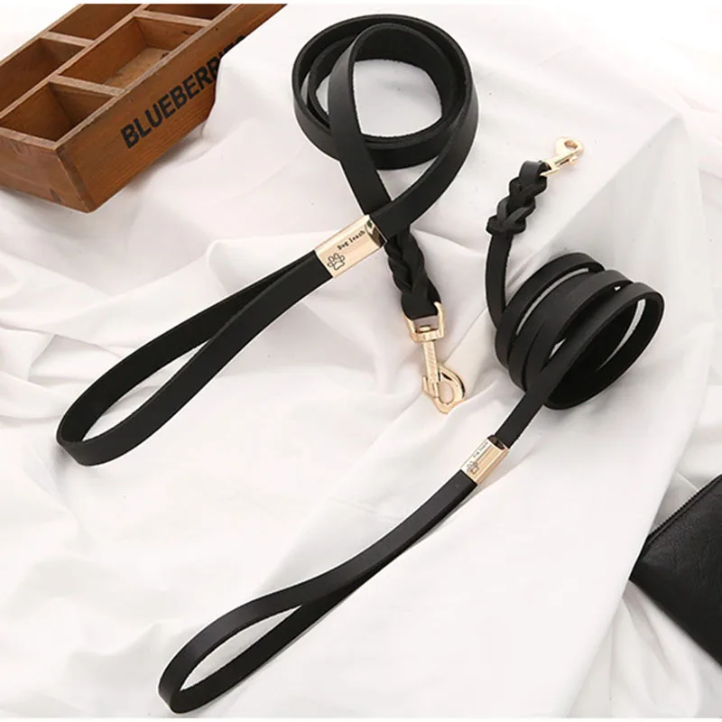 100% Genuine Leather Dog Leash 1.2/2.0cm 120cm Real Leather Pet Leads Training Leash for Small Medium Large Dogs Pet Products