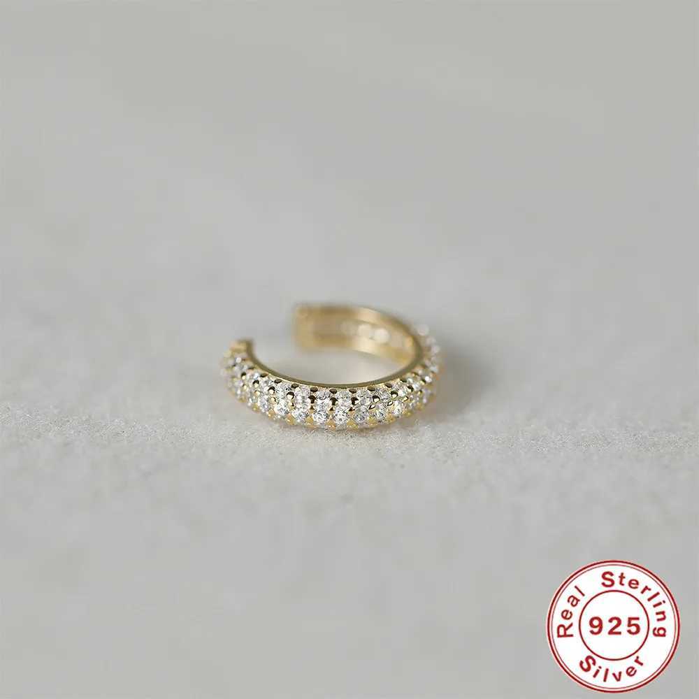 Real 925 Sterling Silver Ear Cuff C shape AAAAA Zircon Clip on Earrings For Women Fine Jewelry Cartilage No Piercing Earcuffs W5X240913