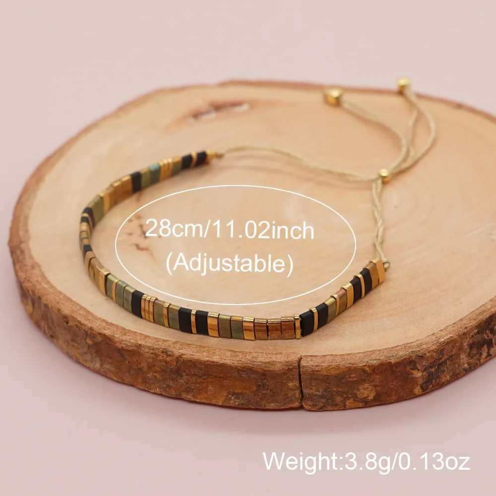 Go2boho New Bohemian Tila Bead Bracelet Handmade Colorful Bead Weaving Adjustable Hot Jewelry Christmas Gift for Friends W240913
