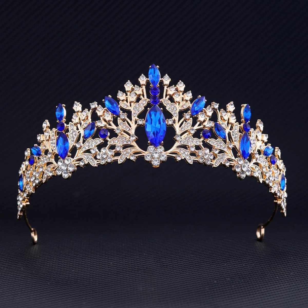 Light Luxury Bridal Crystal Crown Fashion Alloy Diamonds Rhinestone Tiaras Wedding Birthday Stage Party Dress Hair AccessoriesX240913