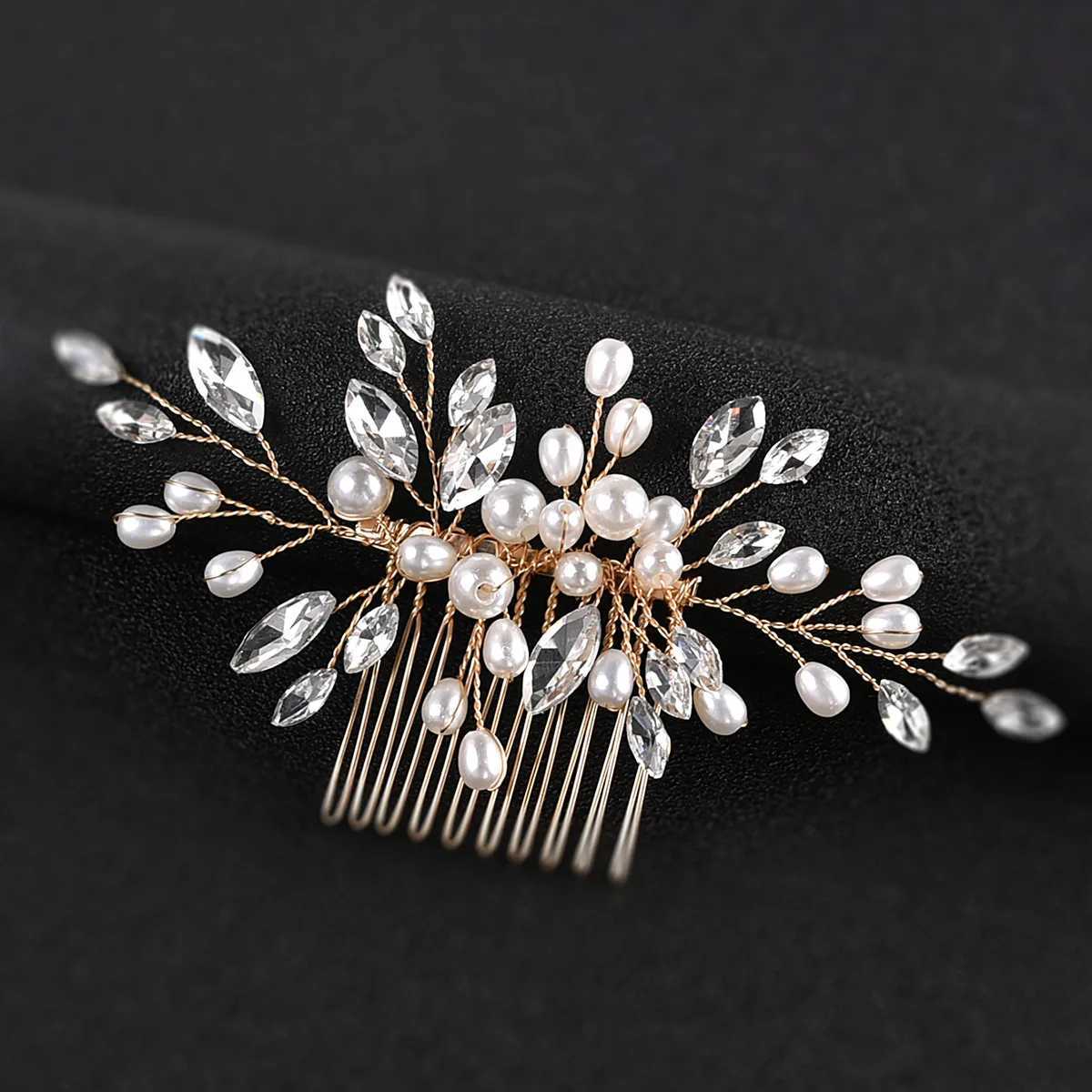 Fashion Pearl Rhinestone Lady Hair Combs Hair Accessories for Women Accessories Hair Jewelry Bridal Wedding HeadwearX240913