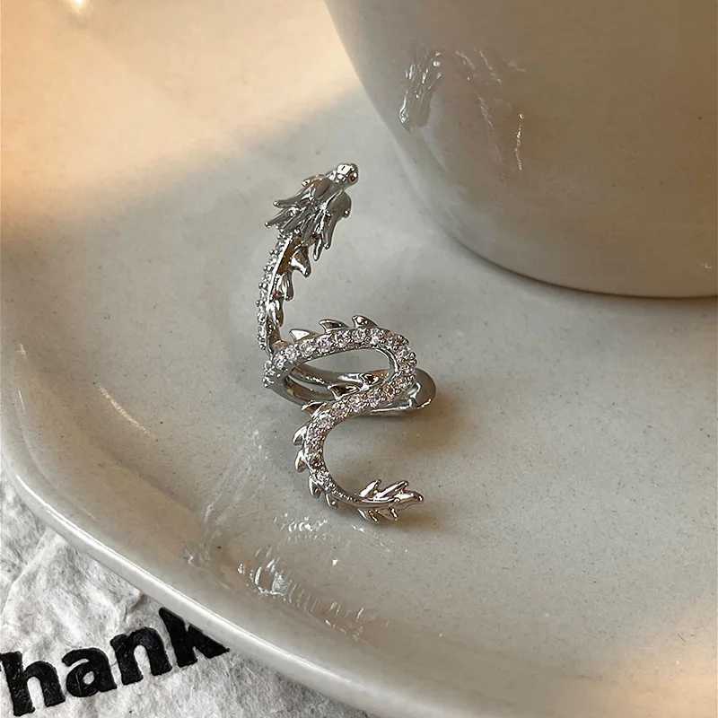 1 Pcs 925 Sterling Silver No-piecing Zircon Dragon Clip Earring For Women Girl Ear Cuff Jewelry Brincos Bijoux FemmeX240913