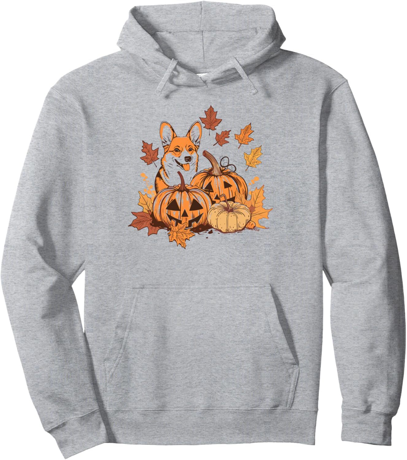 Hoodie for Mens Womens Corgi Halloween Costume Pumpkin Dog Lover Jack o Lantern Pullover Hoodie Graphic Hoodies sweatshirt Pullover Long Sleeve
