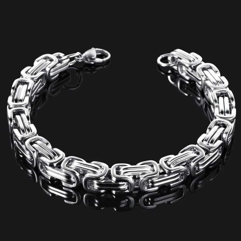 316L Stainless Steel Emperor Chain Bracelet for Men Women High Quality Strong Solid JewelryX240913