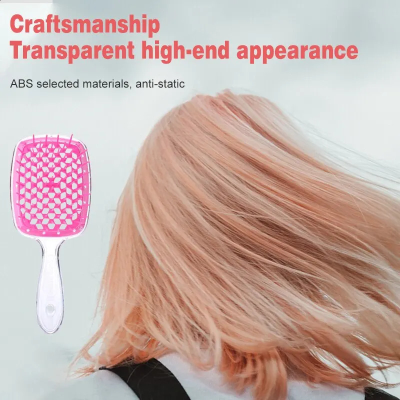 Fluffy Modeling Comb Mesh Hairdressing Hair Smoothing Honeycomb Plastic Massage Dry And Wet Hollow 240911