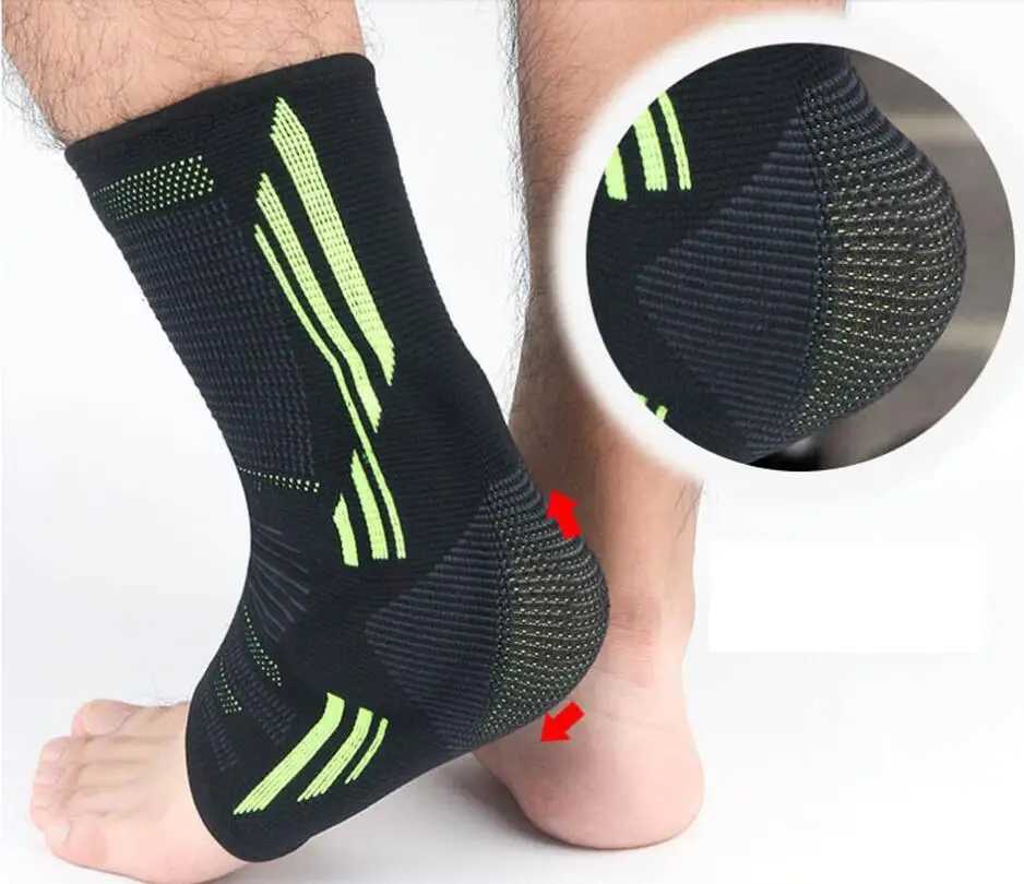 New Mens Ankle Silicone Protection Support Running Football Joints Protection Foot Elastic Ankle Brace Band Guard Sport Safety Y240913