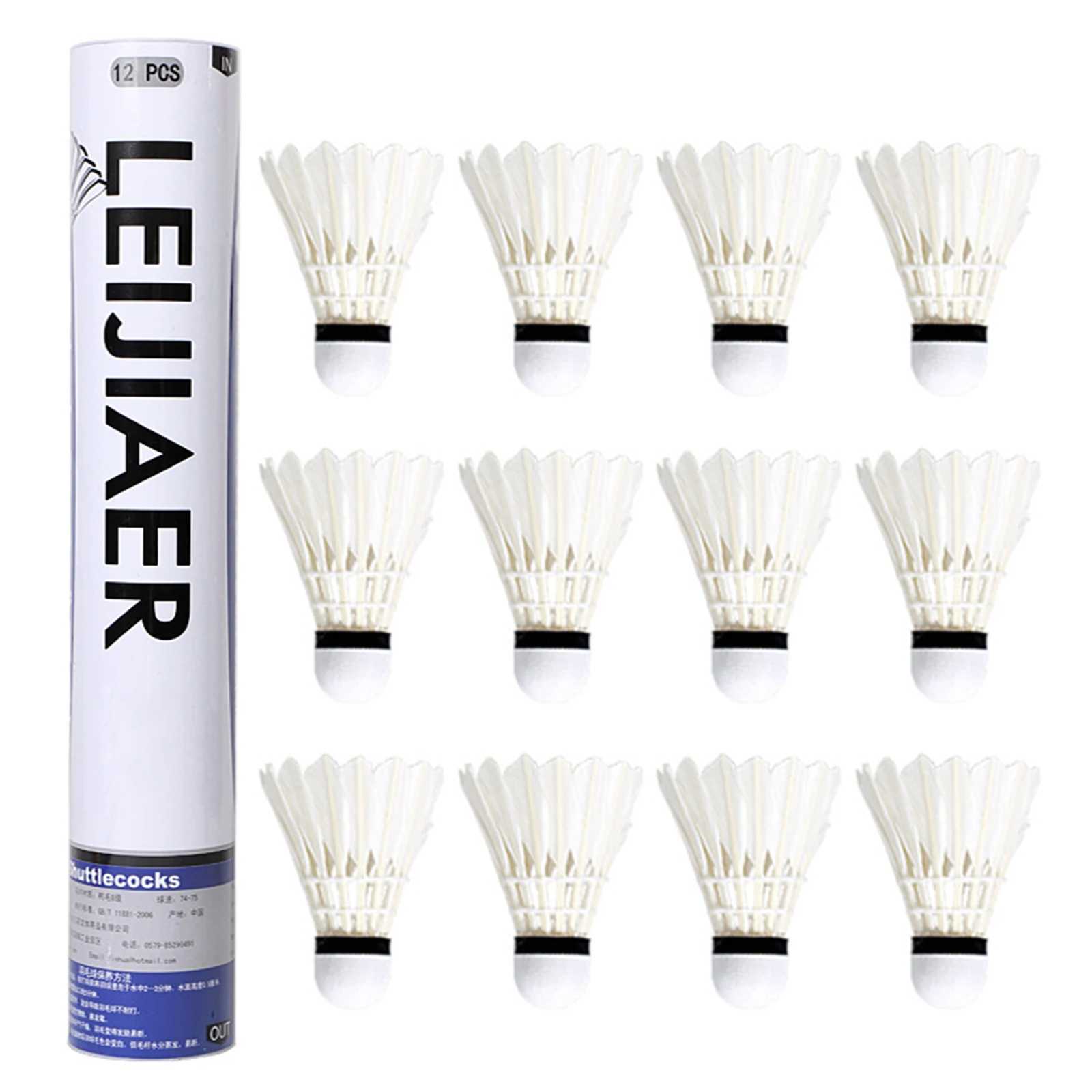 Feather Shuttlecocks for Badminton Outdoor 12Pack Beginner Training Badminton Shuttlecocks for Indoor Outdoor Badminton Balls Y240912