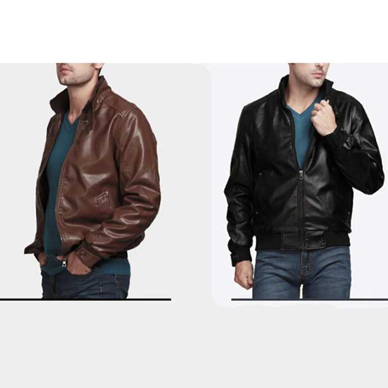 2023 Autumn Mens Leather Jackets Men Jacket High Quality Classic Motorcycle Bike Cowboy Jackets Male Plus Thick Coats S-2XlX240913
