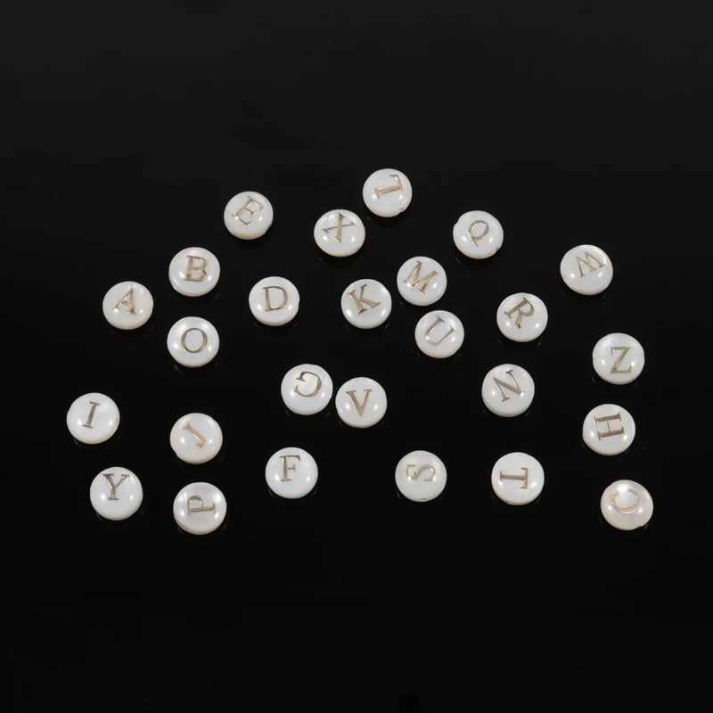 New Fashion 26 Letter Bracelet Womens Temperature Handmade Simulated Pearl Bead Bracelet Womens Jewelry Gift W240913