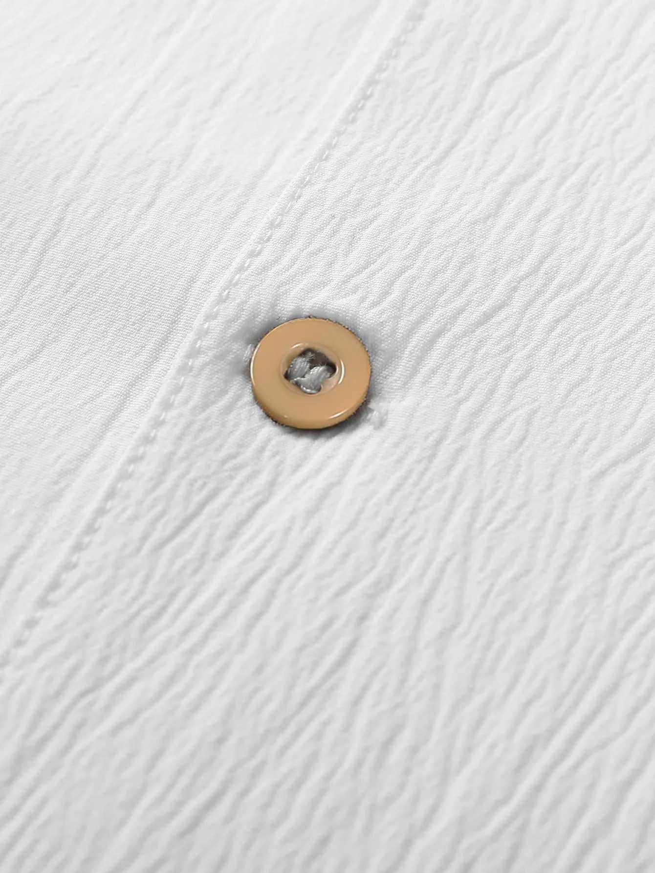 S~XXL 2024 Spring/Summer Mens Loose Size Cotton Blended Casual Polo Neck Long Sleeve Solid Color Comfortable Shirt W240913